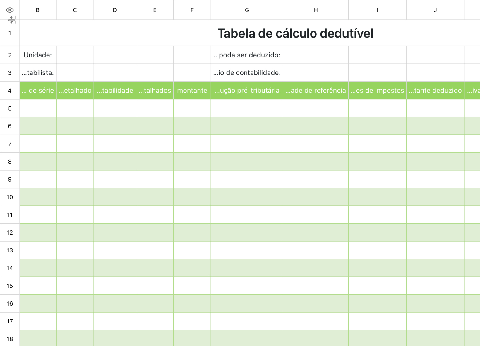 Calculação da dedução das taxas de liquidação